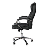 Huimei H-1708 Executive Office Chair – Black Leather with Chrome Base Huimei Furniture