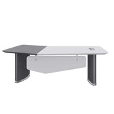 Huimei Executive Office Table BG-9965, Glossy White Huimei Furniture