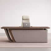 SQ-258 Modern Executive Office Desk – HDF Luxury Office Table (258 × 200 cm)