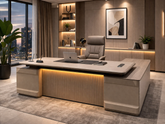 59-24 Luxury Executive Office Desk with LED Panel β 240 Γ 200 cm