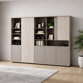 Huimei YD-C240 Office Cabinet, White Oak Color