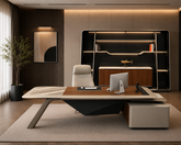 Huimei Executive Office Table Brown Color, H09