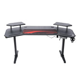 Huimei Electric Height Adjustable Gaming Table with Mat, Cup Holder, and LED Lighting Huimei Furniture