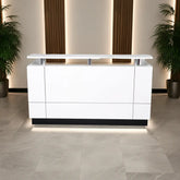 Huimei Modern White Reception Desk – Available in 160cm, 180cm & 200cm Sizes Huimei Furniture