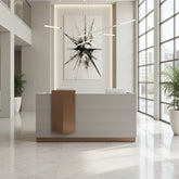 Huimei Reception Table White Oak Color Huimei Furniture