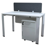 Huimei White Office Workstation with Drawer 120 / 140 CM Huimei Furniture