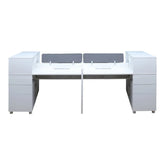 Huimei White Office Workstation with Storage Drawers Huimei Furniture