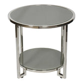 Huimei Glass Coffee Table with Tempered Glass Top and Stainless Steel Base – Grey/Silver Color Huimei Furniture