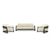 Huimei Premium PU Leather Office Sofa Set – Off White (Single, Three-Seater & Full Set) Huimei Furniture