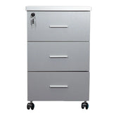 Huimei Three Drawer Office Cabinet, Grey Color Huimei Furniture