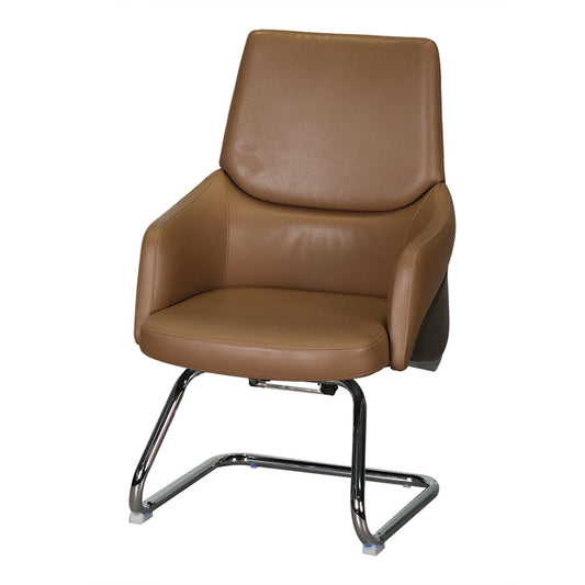 Huimei Office Visitor Chair YS-1524-C, Brown Color