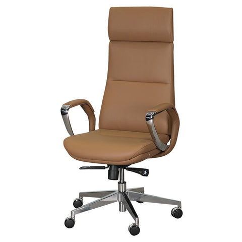 Huimei High Back Arm Chair YS-1812 A, Brown Color