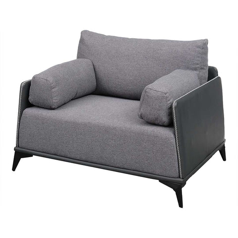 Huimei PU Leather Sofa Set Grey Color, 2106-P