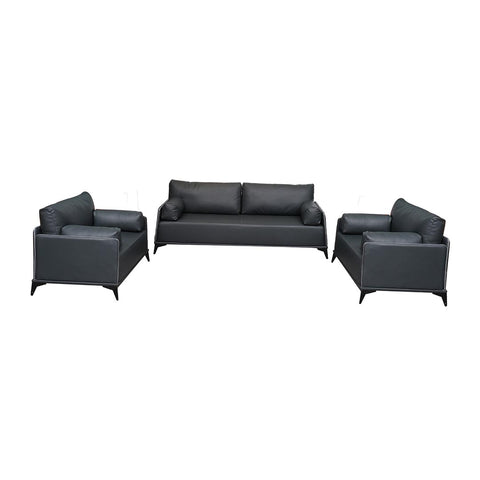 Huimei PU Leather Sofa Set Grey Color, 2106-P