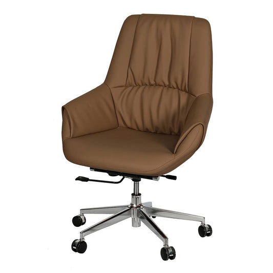 Huimei Low Back Office Chair 2212-B, Brown Color