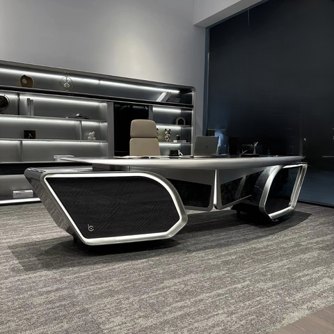 HUIMEI Executive Desk – Luxury High-End Aircraft-Modeling CEO Table (260 × 100 cm)