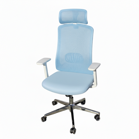 Humei 835-A High Back Mesh Office Chair – Ergonomic Design with Adjustable Headrest and Chrome Base