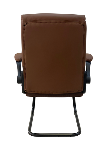 CO-488 Executive Visitor Chair – Premium Leather Office Chair (Black & Brown)