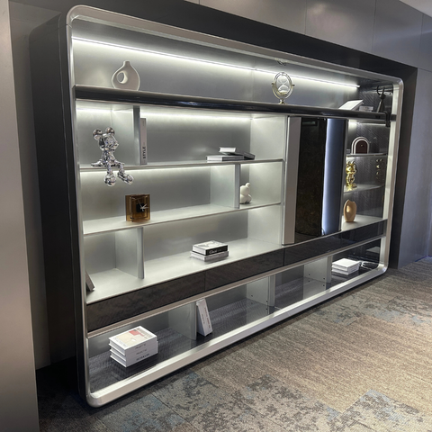 DW-FLY-A006 Executive Back Cabinet – Luxury High-End Aircraft-Modeling Storage Unit (300 × 45 × 202.5 cm)