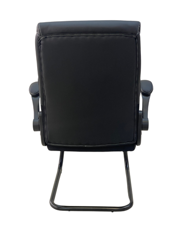 CO-488 Executive Visitor Chair – Premium Leather Office Chair (Black & Brown)