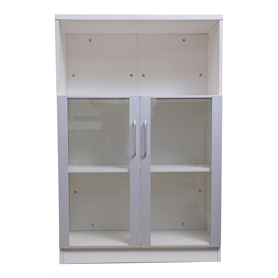 Huimei Office Cabinet with Glass Doors 720-C06, Matt White Color