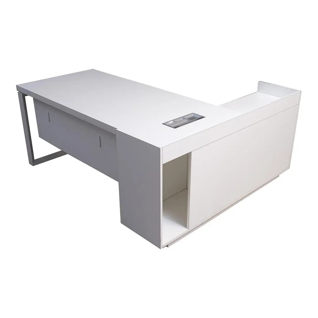 Executive Office Table 720-T03 Matt White Color Huimei Furniture