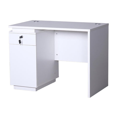 Office Table With Drawers 100 cm / 120 cm Matt White Color