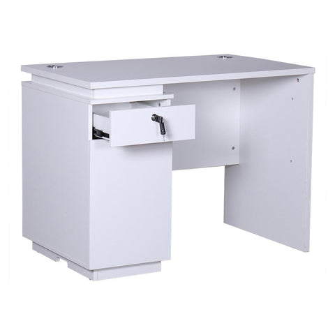 Office Table With Drawers 100 cm / 120 cm Matt White Color