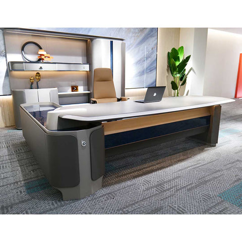Huimei Executive Office Table, Grey Color, BB01-T01