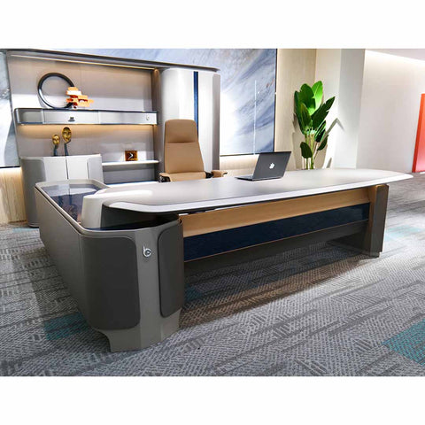Huimei Executive Office Table, Grey Color, BB01-T01