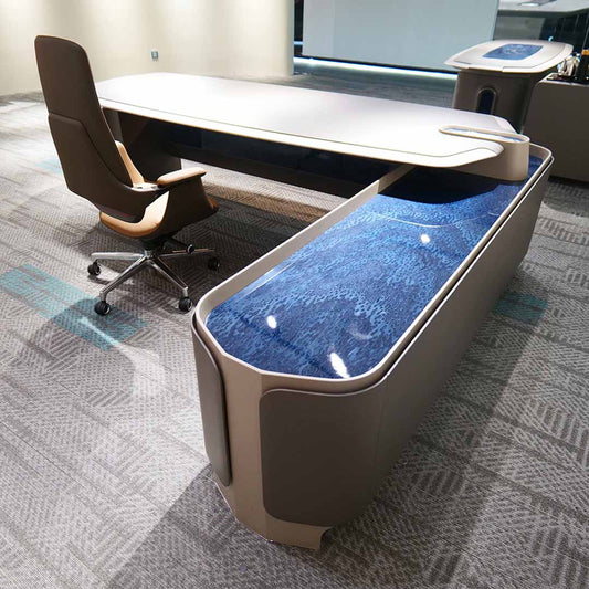 Huimei Executive Office Table, Grey Color, BB01-T01