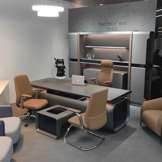 Huimei Executive Office Table, Grey Color, BC01-T01