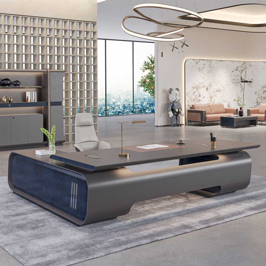 Huimei Executive Office Table, Grey Color, BC01-T01