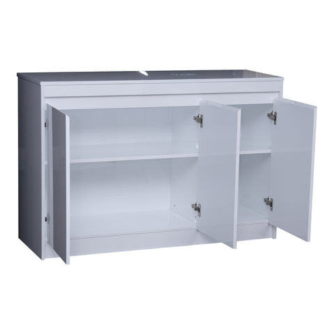Huimei HDF Low Cabinet BG-9907 Glossy White Color