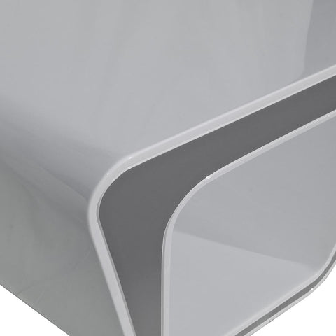 Huimei Glossy BG-9953-S Coffee Table, White Color