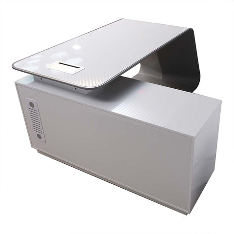 Huimei Executive Office Table BG-9968, Glossy White Color