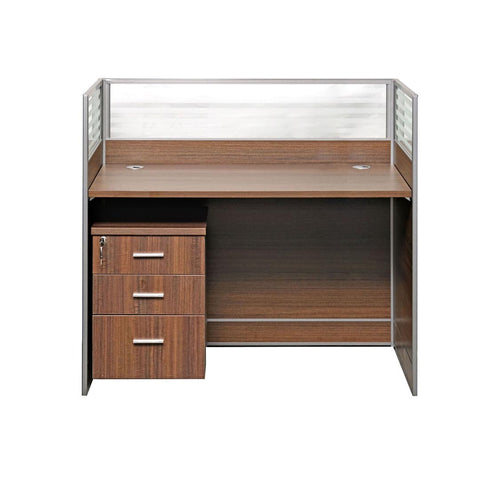 Huimei Cubicle Work Station 100/120 cm , Brown Color
