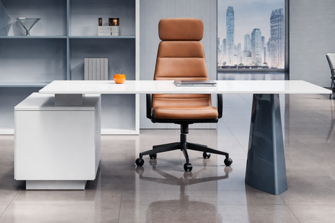 BG-9942 Executive Office Desk with Side Storage – 160/180 × 140 cm