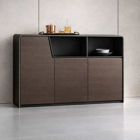 Huimei HT-155 Executive Side Cabinet – Modern Office Storage Unit (155 × 110 cm)