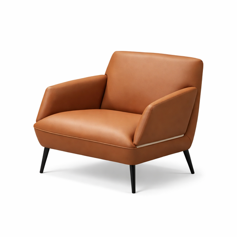 SF-215 Grain Leather Office Sofa Set – 3+1+1 Reception Sofa