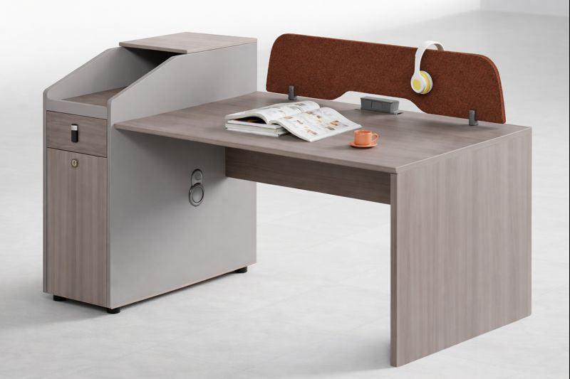 Humei YD-1506 Office Workstation – Compact Modern Desk with Storage & Privacy Screen