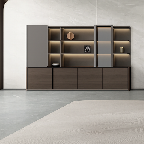 Huimei HZ-280-1 Executive Book Cabinet – Modern Storage Unit (280 × 190 cm)