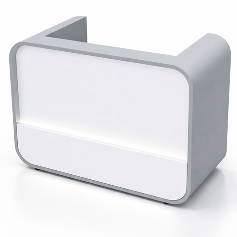 Huimei Modern Compact Reception Desk with LED Light Panel