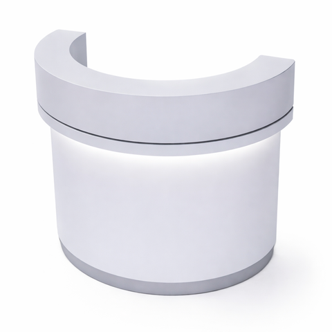 Huimei DW-R Series Modern Curved Reception Desk – DW-R12 / DW-R14