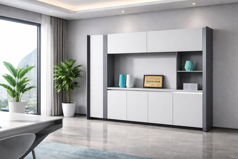 Huimei File Cabinet, Glossy White, BG-9931