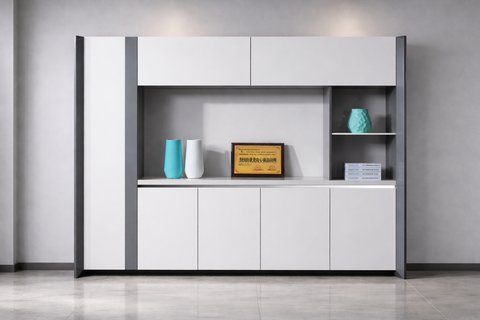 Huimei File Cabinet, Glossy White, BG-9931
