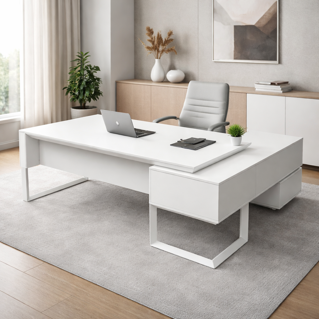 Executive Office Table 720-T01-2.4 White Color