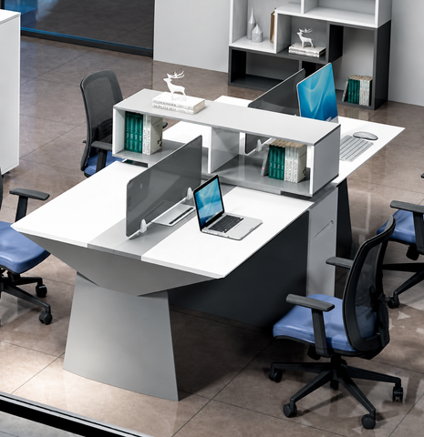 محطة عمل مكتبية حديثة لأربعة أشخاص من Huimei BG-9927 – 270 عرض × 120 عمق × 120 ارتفاع سم