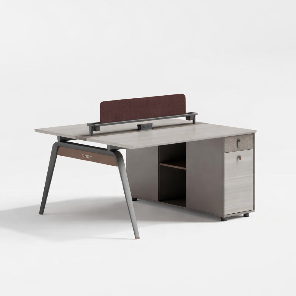 Huimei YD-1212-1 Office Workstation White Oak Color