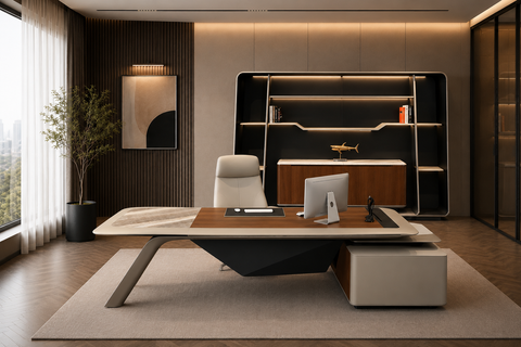 Huimei Office Cabinet, Brown Color, H09B